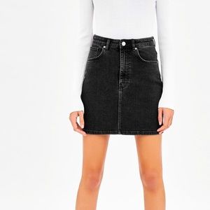 Zara Black Denim Pencil Skirt
